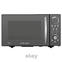 Morphy Richards 900W Standard Microwave Black 23L 8 Programs Defrost