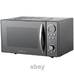 Morphy Richards 900W Standard Microwave Black 23L 8 Programs Defrost