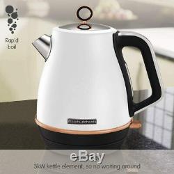 Morphy Richards Evoke Kettle and Toaster Set with Microwave White Rose Gold