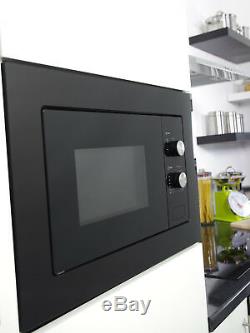 MyAppliances REF28615 Gloss Black Glass & S/Steel Built-in Microwave 20 Litres