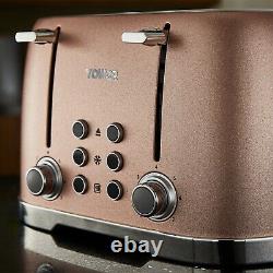 NEW Glitz Kettle, 4 Slice Toaster & 800w Digital Microwave Set Sparkling Pink