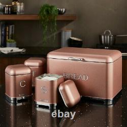 NEW Glitz Pink Kettle 4 Slice Toaster Canisters Bread Bin & Microwave Set of 5