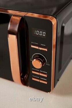 NEW Tower Rose Gold & Black 800W 20L Digital Microwave UK Stock 3 Year Guarantee