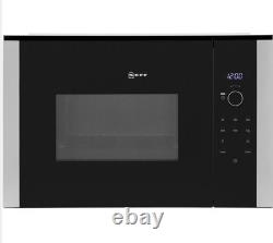 Neff Built-In Microwave 900W 20L Black Glass & Stainless Steel, Defrost