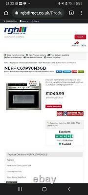 Neff C67P70N3GB Multifunction oven with microwave Stainless steel