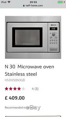 Neff H53W50N3GB Built In Microwave Stainless Steel