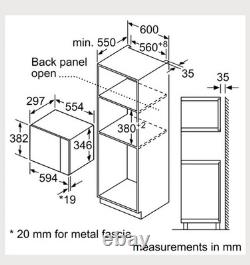 Neff HLAWD23N0B 20L 800W Microwave Oven