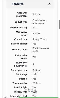 Neff Integrated Microwave Oven 60cm Wide HLAWD23nob