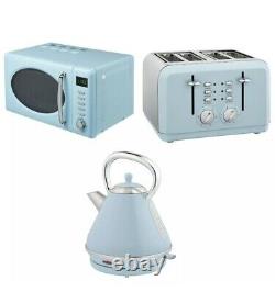 New My 4 Slice Toaster 1.7l Pyramid Design Kettle & 20l Microwave Set Duck Egg