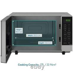 Panasonic Digital Flatbed Microwave 27L Slim-Line 1000W Silver 27L NN-SF464MBPQ