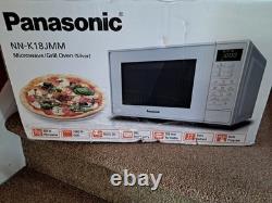 Panasonic NN-K18JMM 800W 20L Microwave Oven with Grill and Turntable, Silver