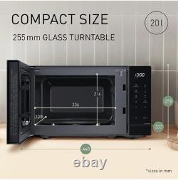 Panasonic NN-ST22QBBPQ 20L 800W Solo Microwave Black Auto Defrost Digital LED