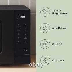 Panasonic NN-ST22QBBPQ 20L 800W Solo Microwave Black Auto Defrost Digital LED