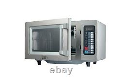 Quattro 1000w Power Commercial Catering Microwave Oven Flatbed Stainless Steel