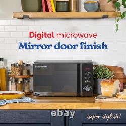 RHM2076B 20 Litre 800 W Black Digital Solo Microwave with 5 Power Levels, Automa