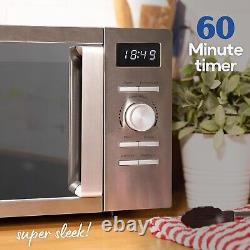 RUSSELL HOBBS RHMD828SS Solo Microwave 20L 800W Silver Digital with 5 Power Lvl