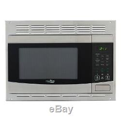 RecPro RV Microwave Stainless Steel 1.0 cu. Ft. Includes Trim Package