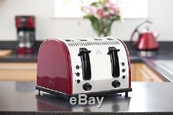 Red Microwave Kettle and Toaster Russell Hobbs Vintage Kettle & 4 Slice Toaster