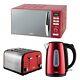 Red Microwave Oven Kettle And Toaster Set Kitchen Sale Gift Cheap Buy Deal