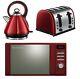 Red Russell Hobbs Set Microwave 4-slice Toaster And Electric Jug Kettle Legacy