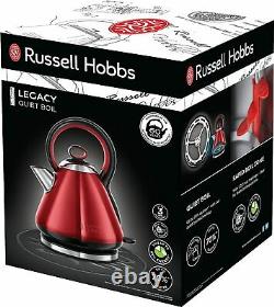Red Russell Hobbs Set Microwave 4-Slice Toaster and Electric Jug Kettle Legacy