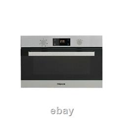 Refurbished Hotpoint MD344IXH Built In 31L 1000W Microwave with Grill Stainless