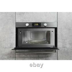 Refurbished Hotpoint MD344IXH Built In 31L 1000W Microwave with Grill Stainless