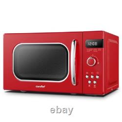 Retro Style 800w 20L Microwave Oven with 8 Auto Menus, 5 Cooking Power
