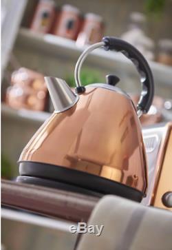 Rose Gold Copper Effect Microwave Pyramid Kettle 4 Slice Toaster SET KITCHEN NEW