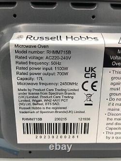 Russell Hobbs 17L Honeycomb 700W Standard Microwave RHMM715B Black