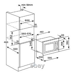 Russell Hobbs 20L 800W Stainless Steel Integrated Microwave RHBM2001