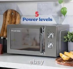 Russell Hobbs 20L Stainless Silver Manual Microwave 800W Power, RHMM827SS