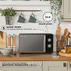 Russell Hobbs Black Microwave 17 Litre 700W Honeycomb Pattern Manual RHMM715B