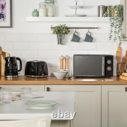Russell Hobbs Black Microwave 17 Litre 700W Honeycomb Pattern Manual RHMM715B