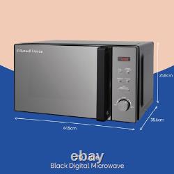 Russell Hobbs Black Microwave RHM2076B 20 Litre 800W Digital with 5 Power Levels