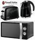 Russell Hobbs Colours Kettle And Toaster Set & Manual Black Microwave New