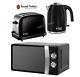 Russell Hobbs Colours Plus Kettle And Toaster Set & Manual Black Microwave New