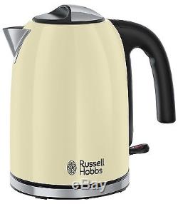 Russell Hobbs Colours Plus Kettle and Toaster Set & Manual Cream Microwave New