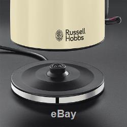 Russell Hobbs Colours Plus Kettle and Toaster Set & Microwave & Cream Canisters