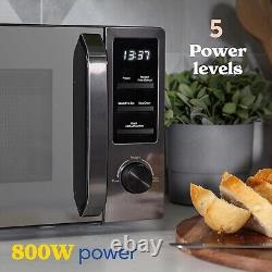 Russell Hobbs Digital Microwave Dark Steel 20L 800W 8 Auto Cook Menus RHM2028DS