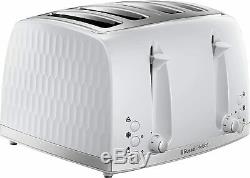 Russell Hobbs Honeycomb Kettle and Toaster With Heritage Microwave White