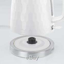 Russell Hobbs Honeycomb Kettle and Toaster With Heritage Microwave White