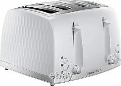 Russell Hobbs Honeycomb Kettle and Toaster With Microwave & Canisters White