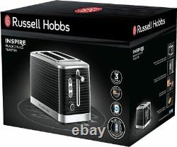Russell Hobbs Inspire Mega Set Microwave Toaster Kettle and Canister SALE Black