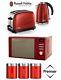 Russell Hobbs Kettle New Toaster & Microwave & Red Tea Coffee Sugar Canister Set