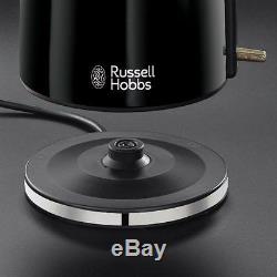 Russell Hobbs Kettle, Toaster, Microwave & Black Tea Coffee Sugar Canisters New