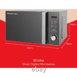 Russell Hobbs MDA RHM2076S 800 Watt 20 Litres Free Standing Microwave Silver