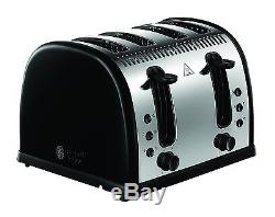 Russell Hobbs Microwave Kettle and Toaster Set Black Kettle & 4Slice Toaster New