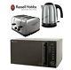 Russell Hobbs Microwave Kettle And Toaster Set Jug Kettle & 4 Slot Toaster New