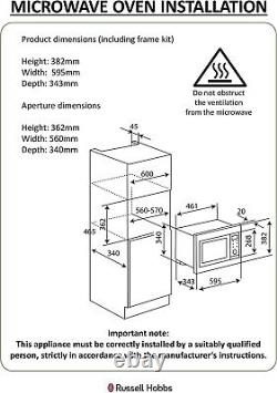 Russell Hobbs RHBM2001 20L Built-In Digital 800W Microwave Silver